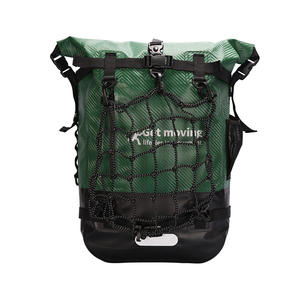 Splicing Coated Backpack Waterproof Portable PVC Sports <b>Storage</b> Pack Equipment Bag Floating Hiking Backpack Sack - Product Image 1