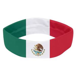 Bandanas al por mayor 2026: Bandas para la cabeza de poliéster de secado rápido con diseño retro de anime ROMANCE para aficionados al fútbol de México y Canadá - Product Image 2