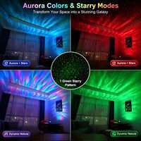 Projecteur d'aurores boréales décoratif, lumières LED alimentées par USB pour décorations intérieures de festivals, couleurs RGB, télécommande |