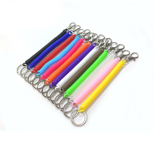 סליל retracable באביב keychain עם מפתח סגר לובסטר ספירלה פרק כף היד סליל הזרוע סליל נגד אבדן מקשים