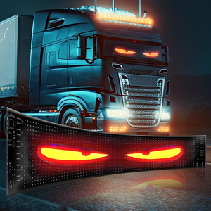 Autocollant numérique électronique ultra-fin, matrice d'yeux pliable, film LED fin clignotant, éclairage pour yeux de démon de voiture - Product Image 1