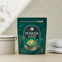 CLA OEM All One Laundry Pods Power Clean Aroma Kapas Lembut Deterjen Gliserol Terkonsentrasi 15g Netral Gender Buatan Korea