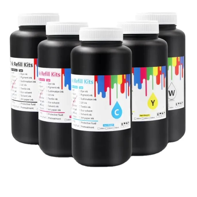 Supercolor 1000 Ml/Fles Hard Tinta Led Uv Inkt Voor Epson DX5 DX7 XP600 TX800