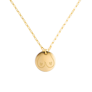 Collar con nombre personalizado chapado en oro de 18k, joyería de acero inoxidable, colgante de disco grabado de gemelos - Product Image 1