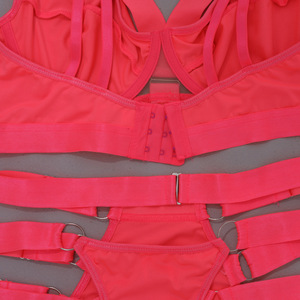 Lencería Sexy sin Costuras para Mujer, Conjunto <span class=keywords><strong>de</strong></span> Sujetador y Braguita Color Rosa Neón, Sujetador Push-Up y Braguita, Ropa Interior Erótica Babydoll - Product Image 6