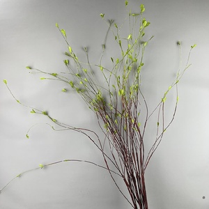 고품질 130cm 4갈래 인조 봄 버드나무 가지 드래곤 윌로우 녹색 식물 웨딩 홈 장식용 - Product Image 1