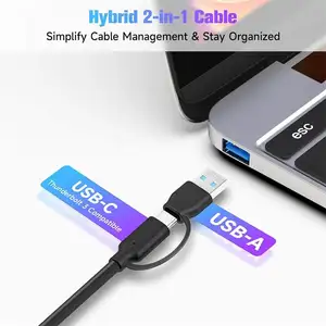 Alumínio personalizado Smart Touch Portable Power Station 10 Gbps Splitter 7 Em 1 Adaptador Tipo C 3.1 Usb Hub Para Macbook Pro Ipad Pro