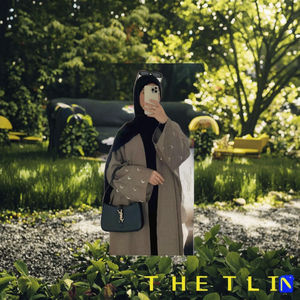 Abaya Yibaoli respirante à manches longues, 5 couleurs, style lin en polyester, ouverture devant, avec broderie en forme de lune, nouveauté 2025 - Product Image 3