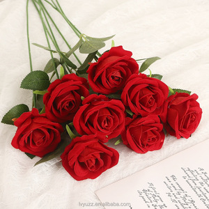 <span class=keywords><strong>Fiori</strong></span> Artificiali Realistici all'Ingrosso, Bouquet <span class=keywords><strong>di</strong></span> Rose in Seta Multicolore, Centrotavola per Matrimoni, Decorazioni Fatte a Mano 50cm - Product Image 2