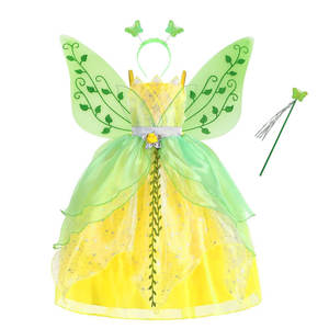 Costume de princesse elfe verte pour filles, déguisement de Tinker Bell, costume de cosplay pour Halloween, tenue de fête, tutu de fée, robe de princesse - Product Image 3