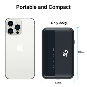 MiFi mobile sans fil portable 5G léger avec batterie externe 10000mAh et Wifi6 pour les professionnels en déplacement avec Esim disponible - Product Image 3