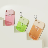 Bouteille de pulvérisation vide en PETG, format carte de crédit, personnalisable OEM, couleurs macaron, 38 ml, 50 ml, format voyage, mini flacon pulvérisateur