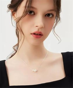 Collar de Perlas Akoya Blancas [Hothrty] para Mujer, Cadena Veneciana de Plata 925, Hipoalergénico, Ajustable, Caja de Regalo para Ceremonia, Hecho en China - Product Image 2