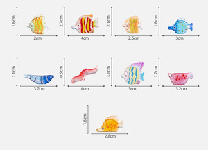 ตุ๊กตาปลาเรซิ่นขนาดเล็กเรืองแสงในที่มืด ของตกแต่งสวน ตู้ปลา บ้านตุ๊กตา งานฝีมือ ของประดับตกแต่ง - Product Image 6