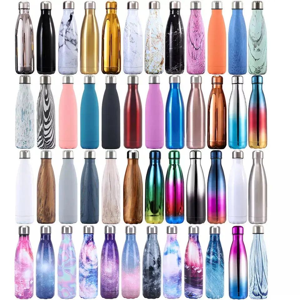 17 oz cola shaped stainless steel vacuum thermos custom double wall water flask cola bottle cup flask bottle