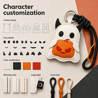 Breloque de sac en cuir patchwork d'Halloween en gros, pendentif de sac personnalisé, porte-clés, décoration de fête, OEM ODM pour les acheteurs de marques mondiales
