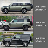 Protectores de Ventanas Laterales Contra Lluvia para Land Rover Defender 110 130 L663 2020+, 4 Piezas, Deflectores de PC con Franja Cromada