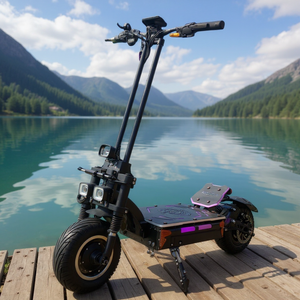 Factory Wholesale Key Lock Long Range <b>72V</b> 50AH Lithium <b>Battery</b> 15000W Brushless Motor 13inch Fat Tire Electric Adult Scooter - Product Image 1
