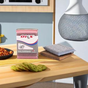 Kitchen King OKS, cepillo <span class=keywords><strong>de</strong></span> <span class=keywords><strong>lana</strong></span> <span class=keywords><strong>de</strong></span> acero, <span class=keywords><strong>paño</strong></span> <span class=keywords><strong>para</strong></span> lavar platos, bloque <span class=keywords><strong>de</strong></span> fregado con esponja <span class=keywords><strong>de</strong></span> limpieza, excelente <span class=keywords><strong>para</strong></span> <span class=keywords><strong>fregar</strong></span> platos - Product Image 4