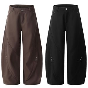 Pantaloni Cargo Casual da Uomo Bomery in Tessuto Twill, Design Dritto e Comodo con Fronte Piatto, Stile Neutro e Avanzato - Product Image 1