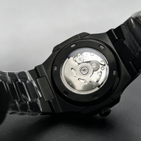 Montre mécanique automatique de luxe personnalisable de 30,5 mm en acier inoxydable avec cristal saphir, mouvement NH35, résistante aux chocs, aiguilles, 20 m