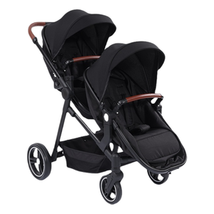 Passeggino Gemellare con Due Sedute e Seggiolino Auto, Passeggino Doppio con Tettuccio Allargato - Product Image 1