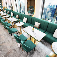 Prix d'usine, vente en gros : Mobilier d'hôtel vert en tissu, canapés, tables et chaises, sièges de banquette