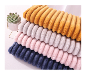 Tela de felpa reciclada de 100 poliéster, tela polar Jacquard de piel de conejo sintética multicolor para ropa de mujer, textil para el hogar - Product Image 1