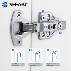 مفصلة خزانة هيدروليكية قابلة للتثبيت 35 مم بتشطيب أليكو، مفصلة أثاث المطبخ مع غطاء - Product Image 4