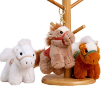 Porte-clés en peluche cheval 4 pouces (10 cm) – Petits jouets promotionnels, breloques, mini animaux en peluche, jouets en gros