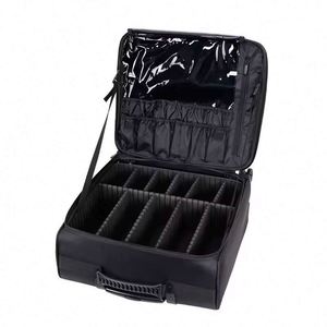 Échantillon Gratuit : Trousse de Maquillage Professionnelle en Oxford avec Poignée Extensible, Boîte de Rangement Grande Capacité pour Maquillage, Nail Art et Tatouage - Product Image 3