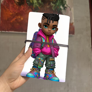 Stile retrò bellissimo taccuino A6 grande come regalo per la <span class=keywords><strong>scrittura</strong></span> a mano del Festival che prende con il bambino pantaloni con cappuccio stivali zaino - Product Image 3