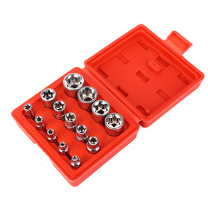 14 Pc Socket Set 1/4 In Drive Chromium Vanadium Steel Auto Repair Tool Kit - Product Image 2