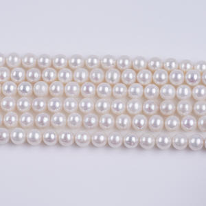 Perlas Cultivadas de Agua Dulce Redondas Blancas de 6-7 mm de Zhuji, Perlas Naturales Sueltas para Bisutería, Accesorios de Joyería al por Mayor - Product Image 2