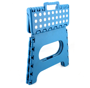 Orange <b>Plastic</b> Modern Folding <b>Stool</b> with Polka Dot Design Space-Saving Bathroom Seat for Apartment and School Use - Product Image 3