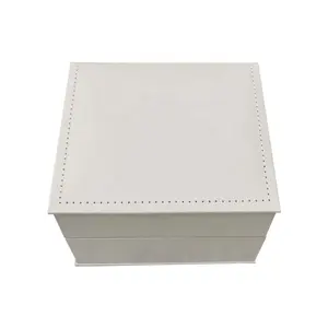 Factory direct sales customized elegant quality luxury high quality white iridescent paper fashion box Clamshell watch case