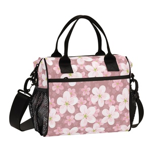 New Arrival Flower Design Cooler Bag Custom Logo Insulated Cherry Blossom Print Adults Sublimated Thermal Lunch Bag for Women - Product Image 1