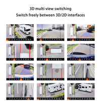Sistema de Seguridad para Automóvil con Pantalla Táctil de 10.1 Pulgadas, IA, Vista Panorámica AHD 3D de 360 Grados, Imagen de Alta Definición