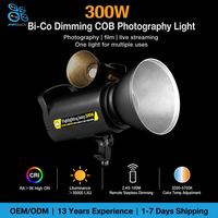 Luz de Video LED COB Ra96+ de 300W con Control Remoto Inalámbrico de 2.4G, Regulación Continua, Luz para Transmisión en Vivo con Montura Bowens para Estudio