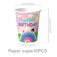 Ensemble de fournitures pour fête d'anniversaire d'enfants sur le thème magique, comprenant vaisselle, assiettes, gobelets et ballons décoratifs, bannière