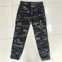 Pantalones Cargo para Mujer, Color Verde Oliva, Cintura Alta, Holgados, Tejido de Tela, Corte Recto, Color Oscuro, Múltiples Bolsillos, Cierres en los Tobillos, Estilo Casual