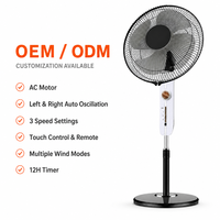 Ventilateur de sol extérieur électrique haut de gamme personnalisé avec télécommande, économe en énergie, hauteur réglable pour usage hôtelier et séchage d'air