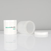 Pot en plastique à large ouverture de 180 g, vide, avec couvercle à vis, réutilisable, pour crème hydratante pour le visage, emballage de beauté