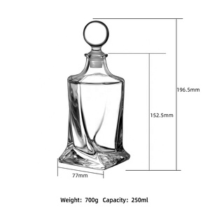 <span class=keywords><strong>Carafe</strong></span> à whisky en <span class=keywords><strong>cristal</strong></span> bohème sans plomb, 800 ml, classique, avec logo personnalisé, vente en gros d'usine - Product Image 3