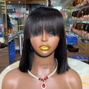 Peluca de Cabello Humano Natural con Flecos de Encaje 3*1, con Cabello Vietnamita de 10 Pulgadas o Más, Banda Elástica Transpirable para un Ajuste Seguro - Product Image 5