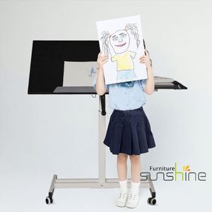 Escritorio Portátil Sunshine Multiusos Convertible, Ajustable en Altura, Desmontable, con Marco Metálico y Superficie de Madera - Product Image 2