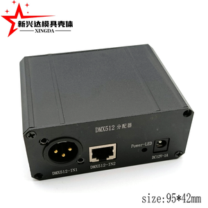 Boîtier électronique en alliage d'<span class=keywords><strong>aluminium</strong></span> avec découpe d'interface de précision, décodeur DMX512 avec installation de prises RJ45 et XLR - Product Image 2