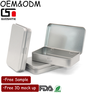 厂家批发定制印刷锡盒矩形金属锡盒包装矩形小铰链带盖锡盒 - Product Image 1