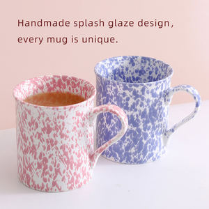 Percikan Kustom Cangkir Kopi Speker Cangkir Kopi Porselen Percikan Tinta Cangkir Kopi Keramik Mug Bintik - Product Image 3