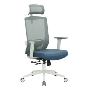 Chaise de bureau à cadre gris, mécanisme de verrouillage à trois positions avec fonction coulissante, chaise ergonomique, support lombaire rembourré en mousse - Product Image 1